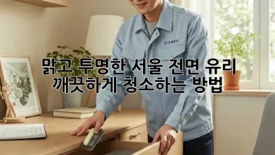 맑고 투명한 서울 전면 유리, 깨끗하게 청소하는 방법